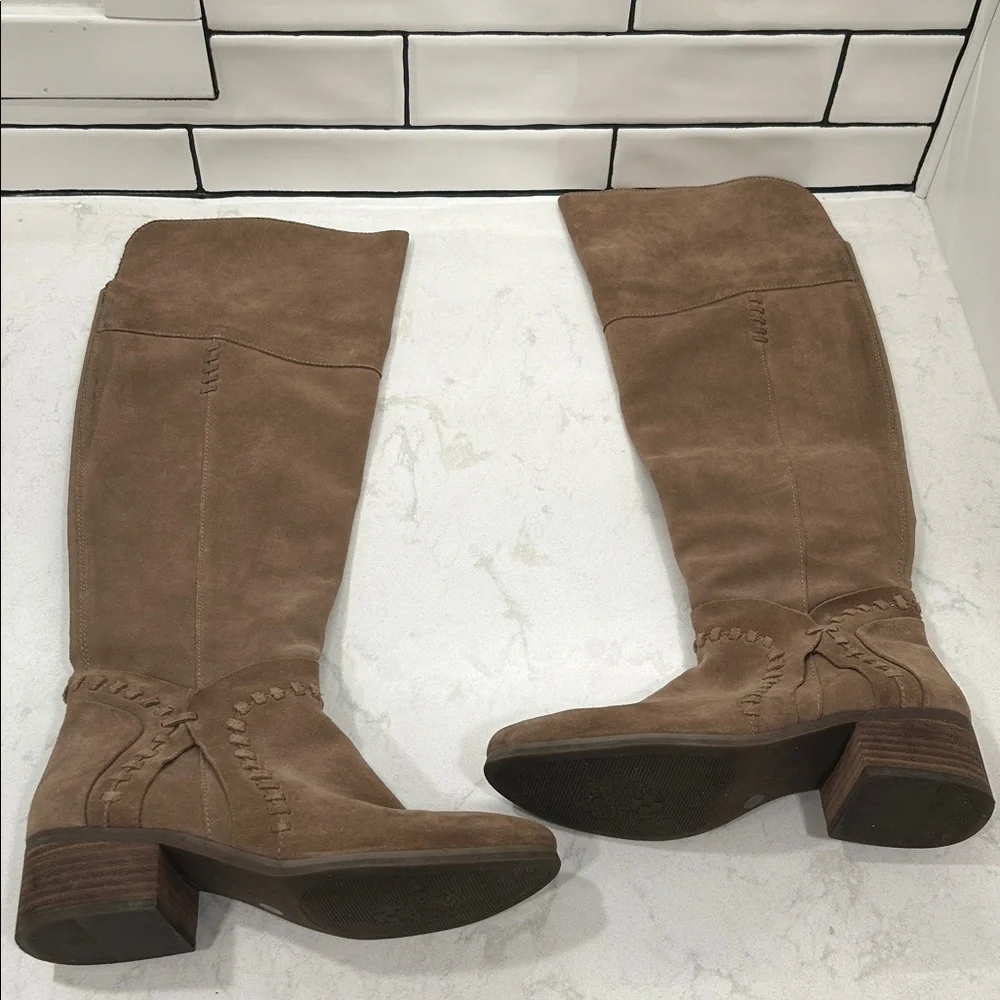 Vince Camuto Over the Knee Suede Leather Block Heel Kenvesha‎ Boho Riding Boot